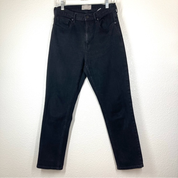 Everlane Womens High Waist Straight Jeans 29 Faded Black Denim Cotton - Picture 5 of 16
